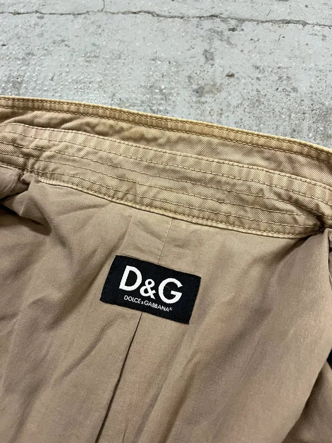 2000s Dolce & Gabbana Multi-Pocket Beige Cargo Jacket JCMZjzM 8