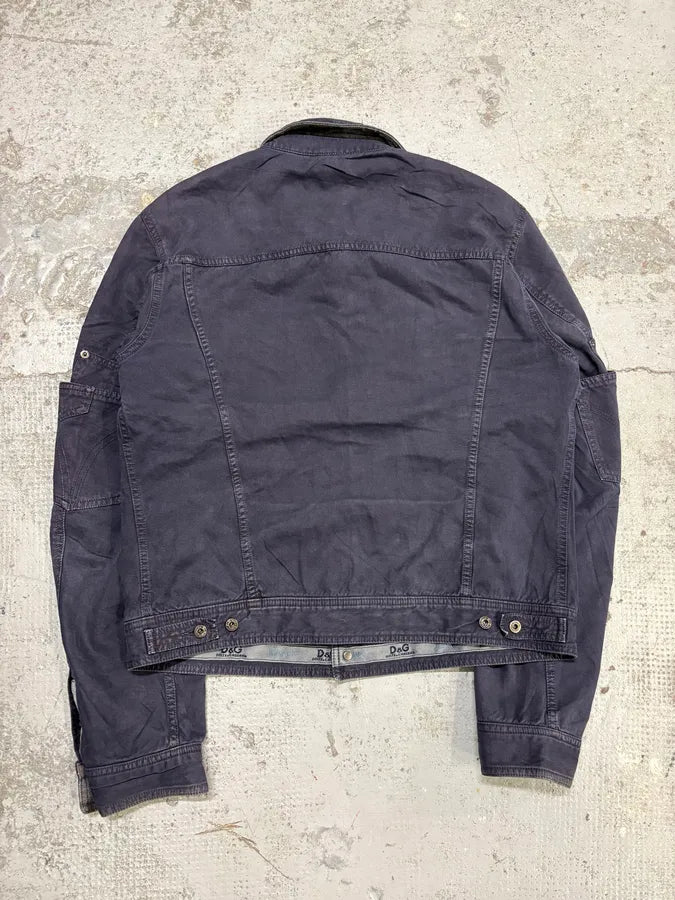 2000s Dolce & Gabbana Multi Pocket Navy Denim Jacket wdhnPMl 5