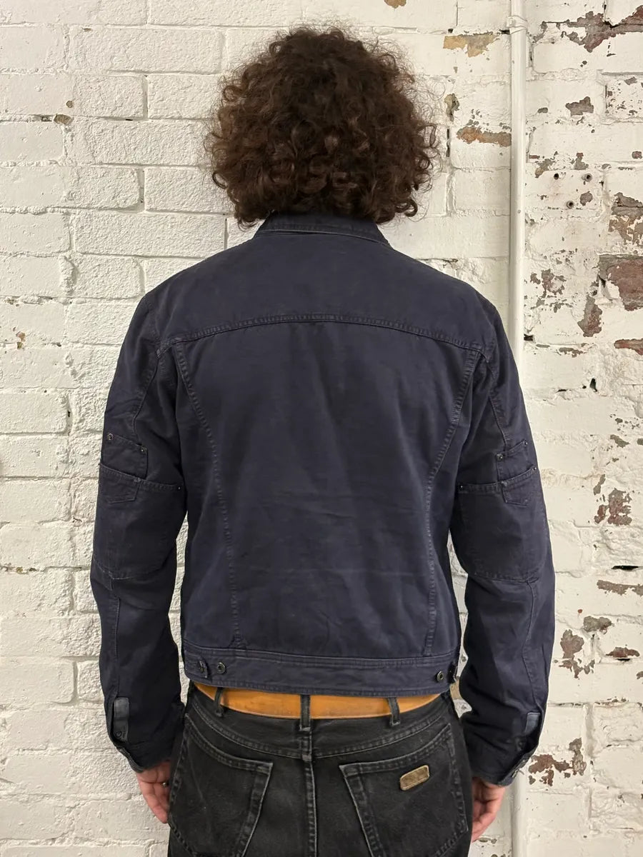 2000s Dolce & Gabbana Multi Pocket Navy Denim Jacket wdhnPMl 2