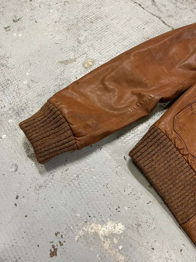 2000s Dolce & Gabbana Multi Pockets Brown Leather Jacket fnyJUHl 5