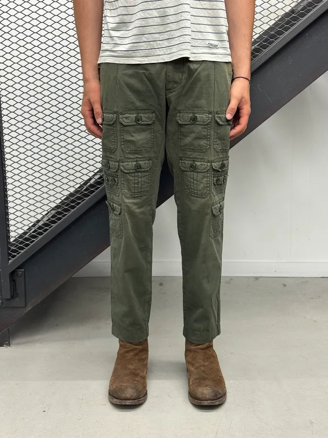 SS2008 Dolce & Gabbana Multi Pockets Olive Cargo Pants kOhJSLM 1