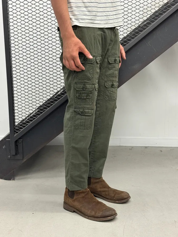 SS2008 Dolce & Gabbana Multi Pockets Olive Cargo Pants kOhJSLM 2
