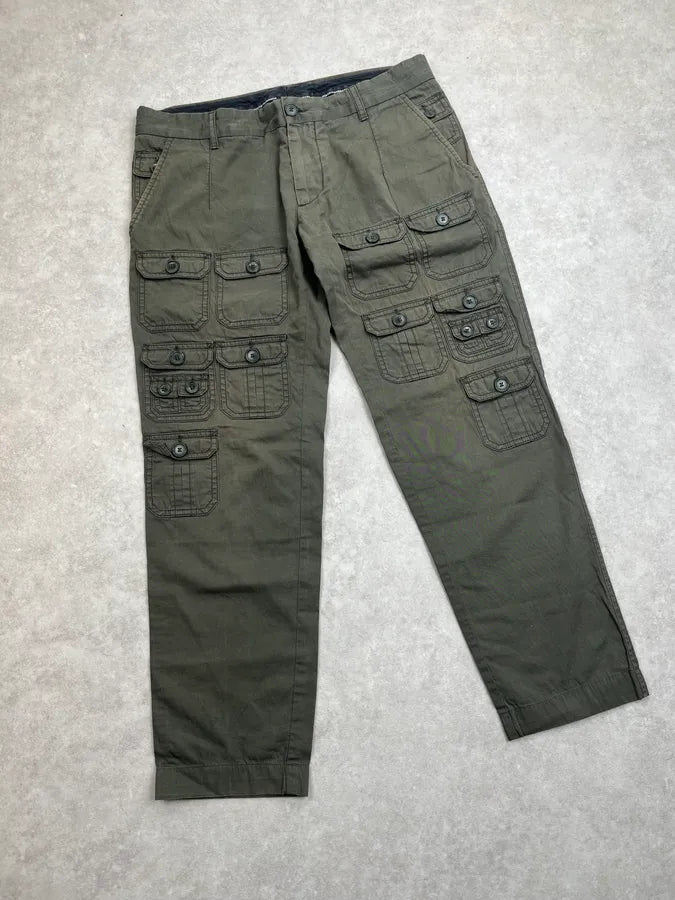 SS2008 Dolce & Gabbana Multi Pockets Olive Cargo Pants kOhJSLM 5