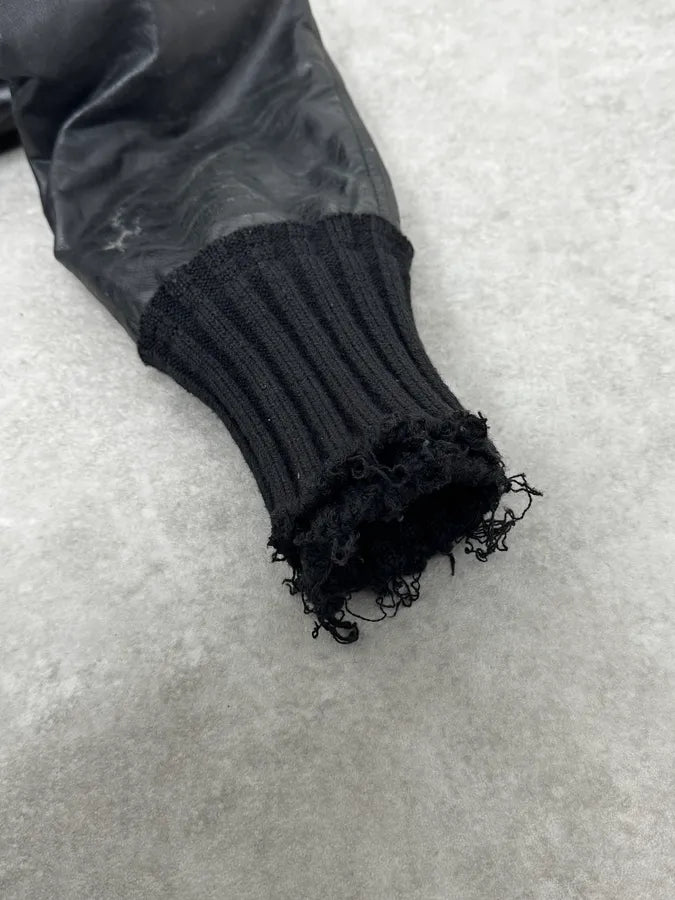 2000s Dolce & Gabbana Multi-Zip Black Leather Distressed Jacket hQvJfrb 8