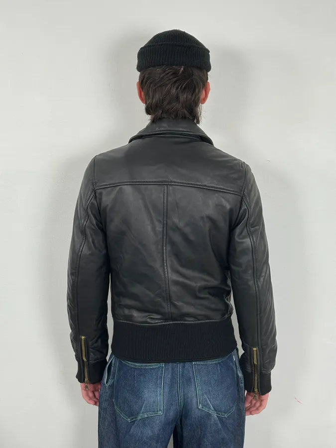 2000s Dolce & Gabbana Multi-Zip Black Leather Jacket tqviTIw 2