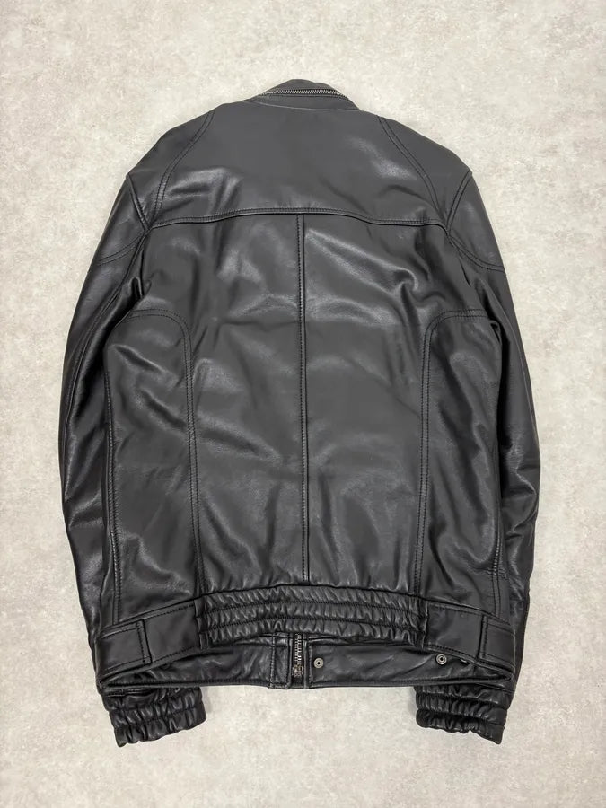 2010s Dolce & Gabbana Multi Zip Black Sheep Leather Jacket GGQHVIo 6