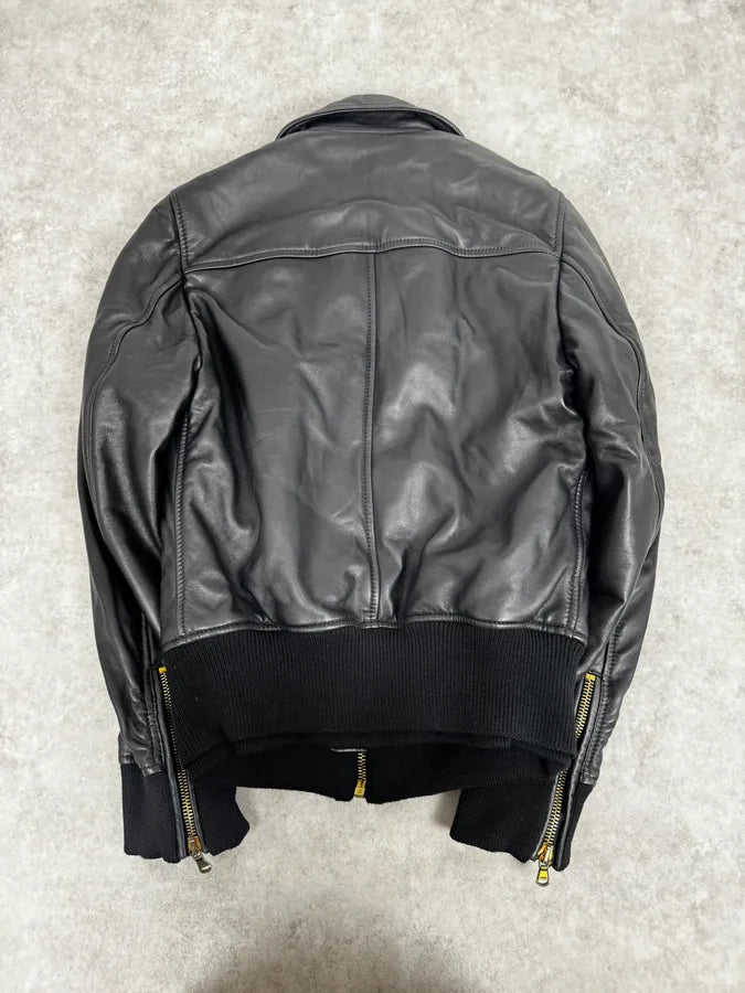 2000s Dolce & Gabbana Multi-Zip Black Leather Jacket tqviTIw 3