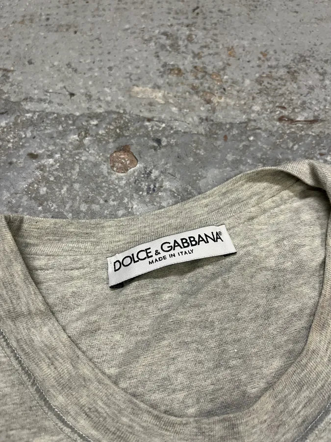 2000s Dolce & Gabbana Multi-Zip Grey T-shirt (S) fQDihtN 5