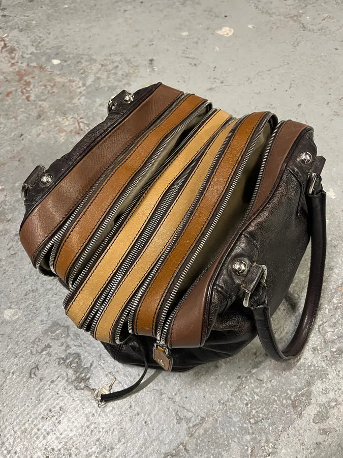2000s Dolce & Gabbana Multi Zips Lily Leather Bag (OS) iYHzrFd 6
