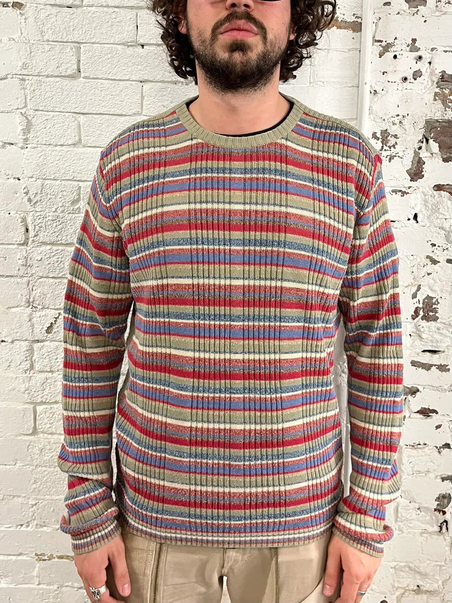 2000s Dolce & Gabbana Multicolor Striped Sweater nyTxFQh 1