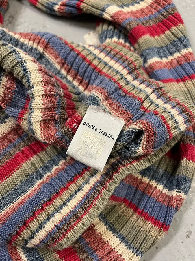 2000s Dolce & Gabbana Multicolor Striped Sweater nyTxFQh 9