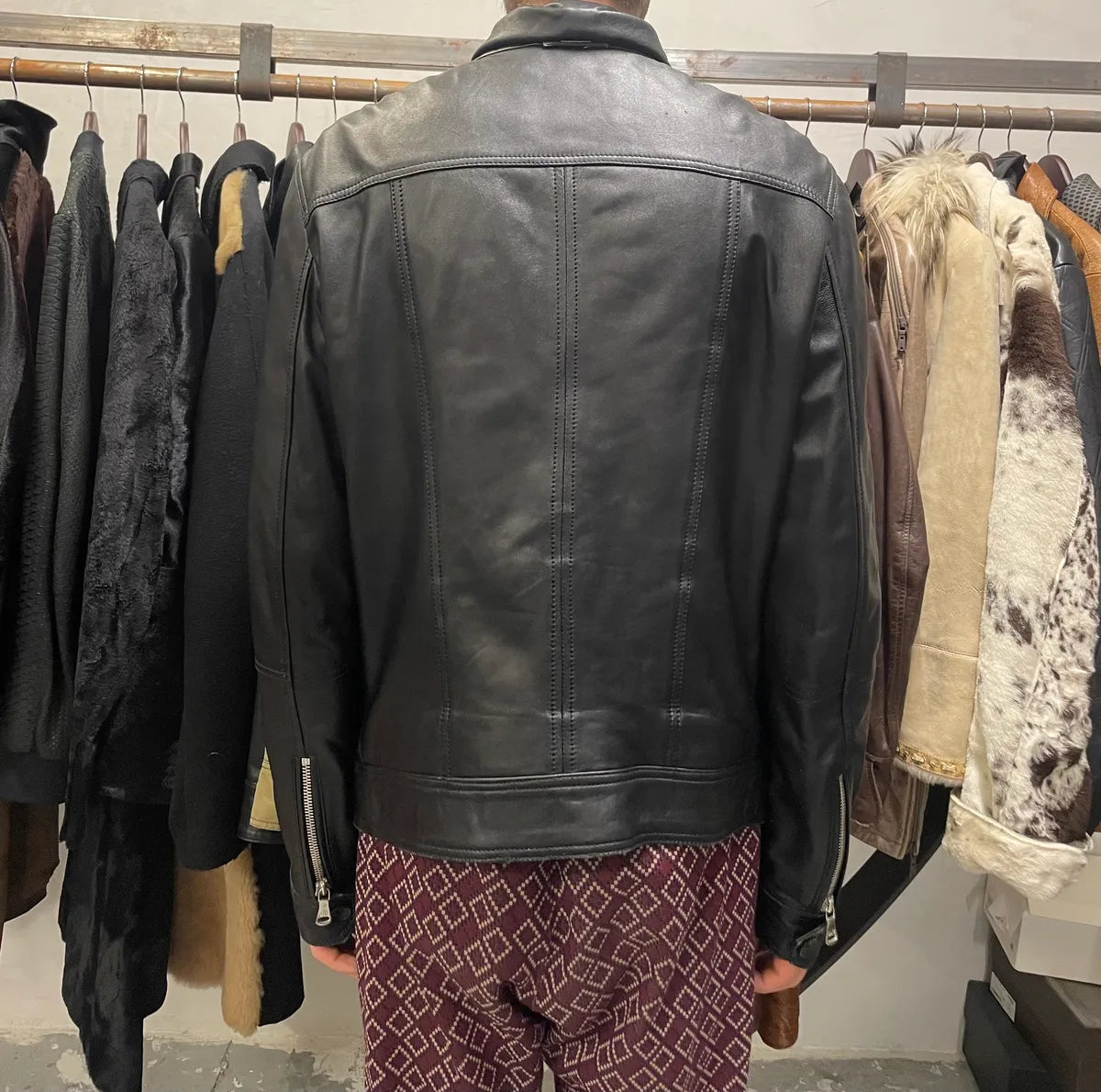 2000s Dolce & Gabbana Multipocket Black Leather Jacket (L) 6