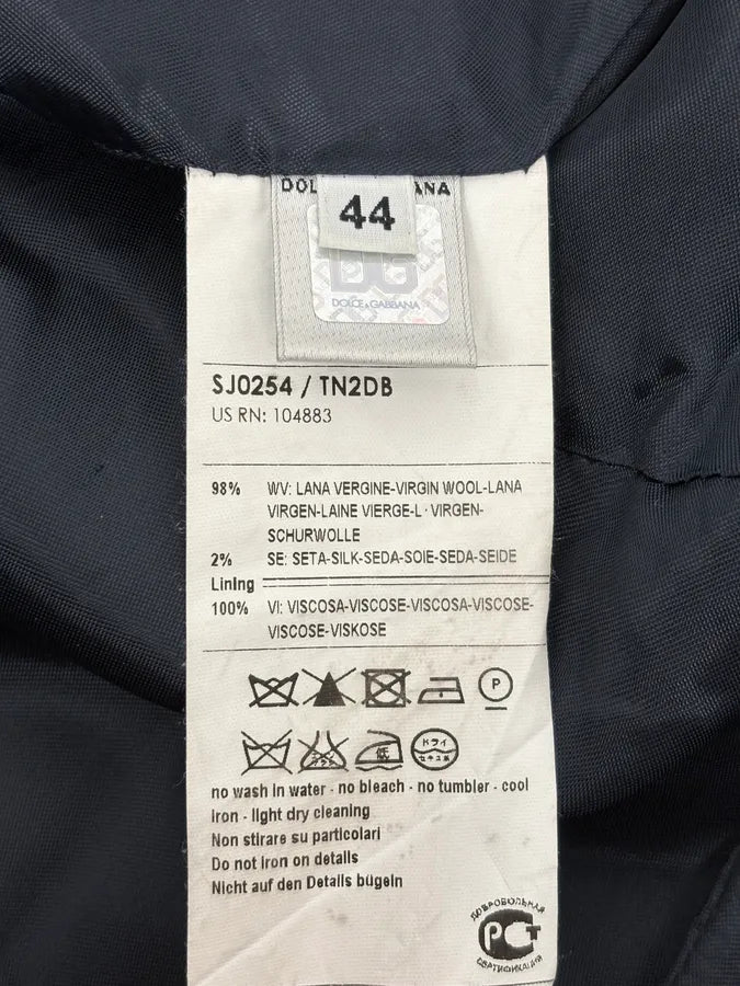 AW2009 Dolce & Gabbana Napoleon Officer Navy Wool Jacket mupGufe 13