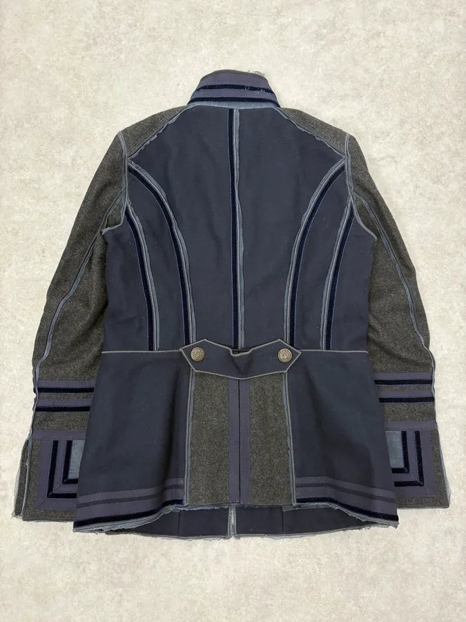 AW2009 Dolce & Gabbana Napoleon Officer Navy Wool Jacket mupGufe 6