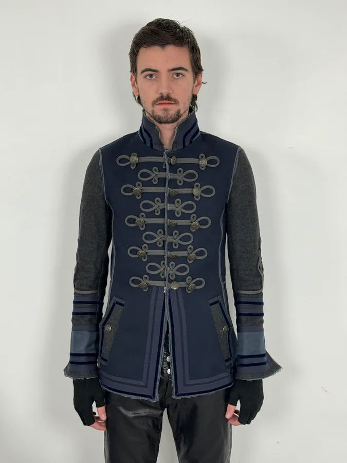 AW2009 Dolce & Gabbana Napoleon Officer Navy Wool Jacket mupGufe 2