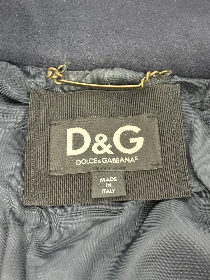 AW2009 Dolce & Gabbana Napoleon Officer Navy Wool Jacket mupGufe 12