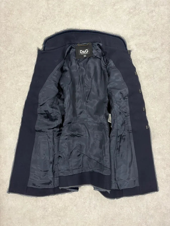 AW2009 Dolce & Gabbana Napoleon Officer Navy Wool Jacket mupGufe 7