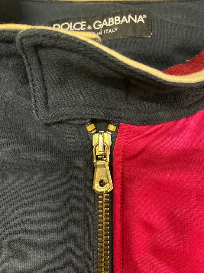 2000s Dolce & Gabbana Navy & Pink Racer Sweater (M) 6