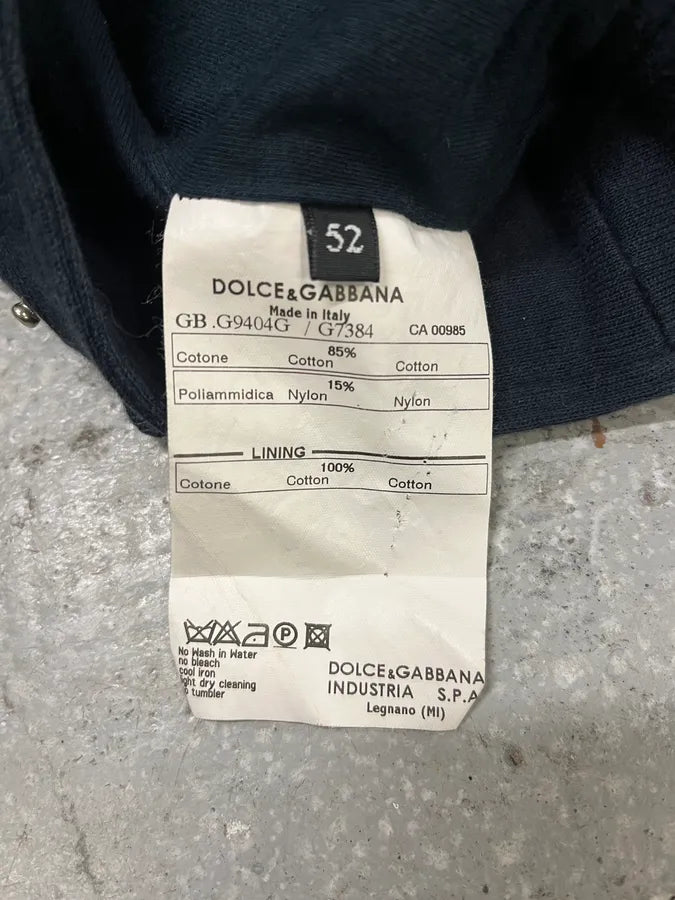 2000s Dolce & Gabbana Navy & Pink Racer Sweater (M) 8