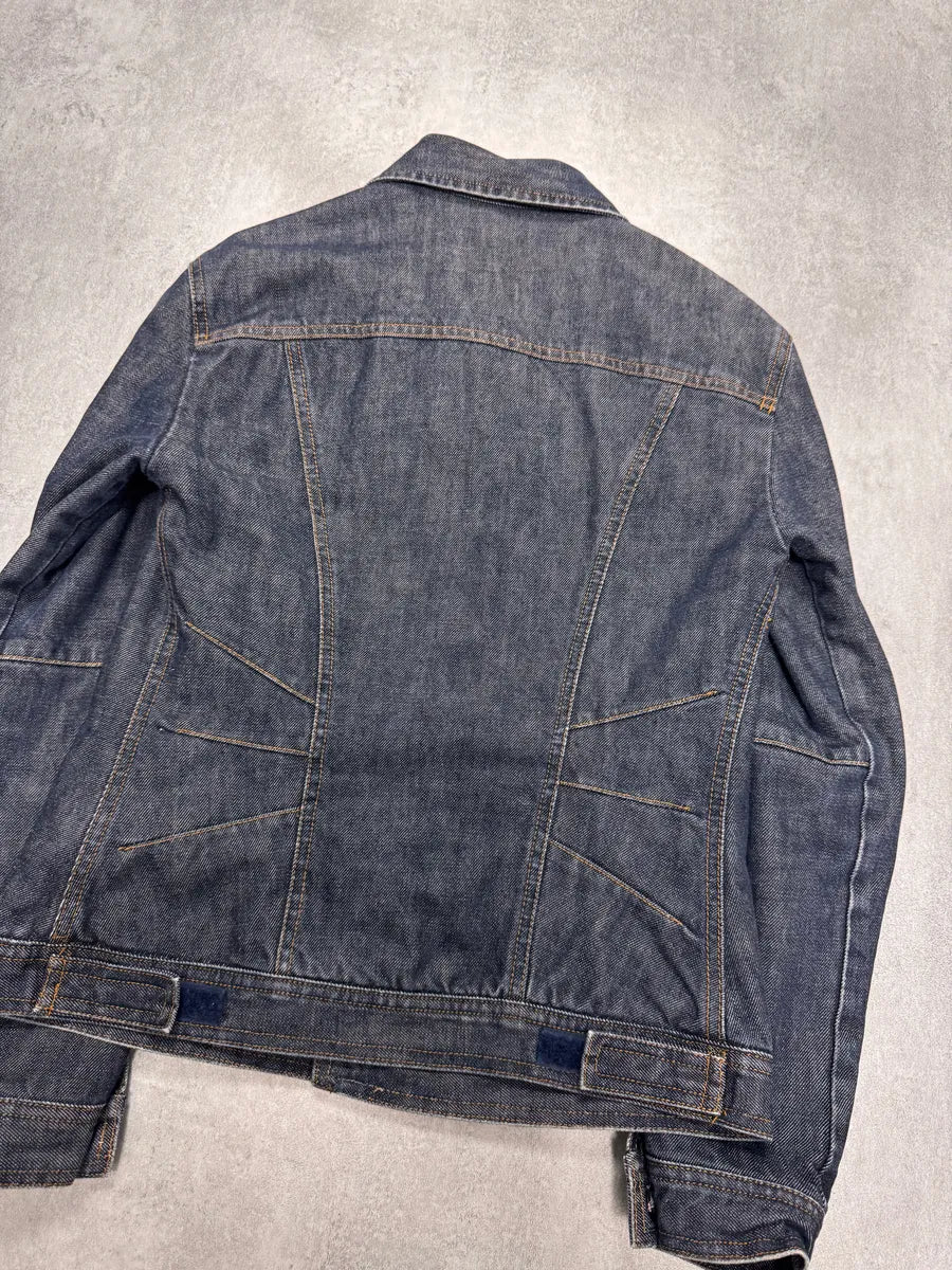 2000s Dolce & Gabbana Navy Blue Denim Jacket xaWyRko 3