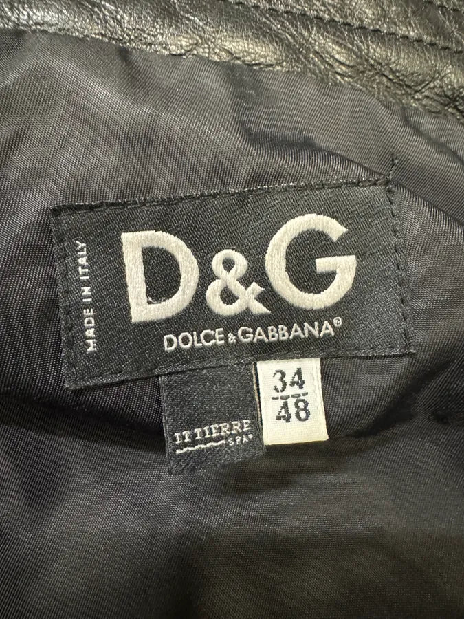 2000s Dolce & Gabbana Navy Bomber Jacket with Detachable Sleeves (M) 13