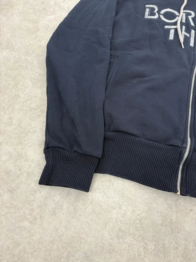 2000s Dolce & Gabbana Navy Born To Thrill Zip-up Hoodie FlbUdzP 7