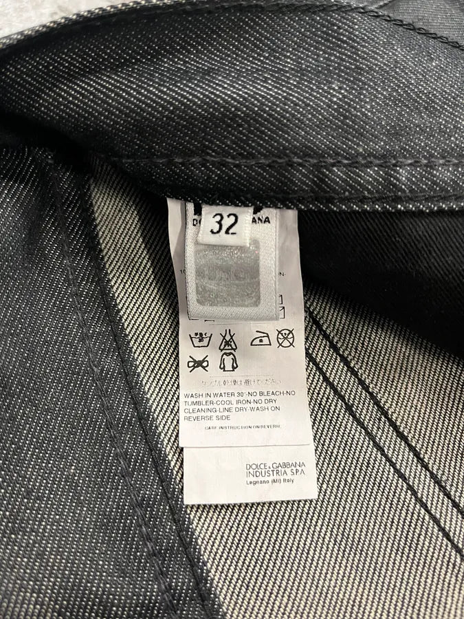 2000s Dolce & Gabbana Navy Brut Denim Jeans (S/M) wdLTKvz 10
