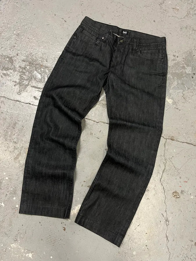 2000s Dolce & Gabbana Navy Brut Denim Jeans (S/M) wdLTKvz 4