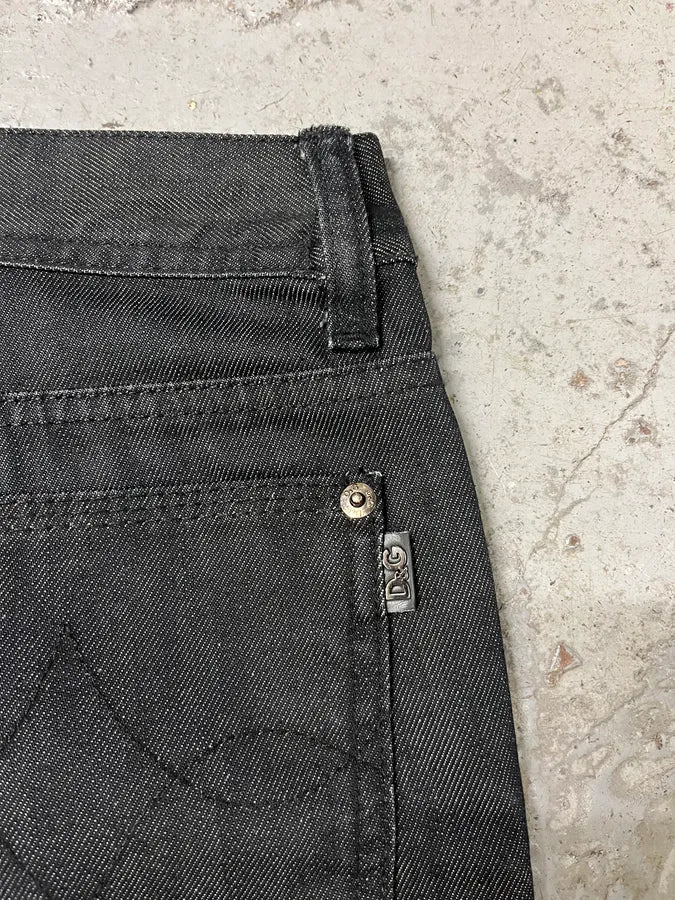 2000s Dolce & Gabbana Navy Brut Denim Jeans (S/M) wdLTKvz 8