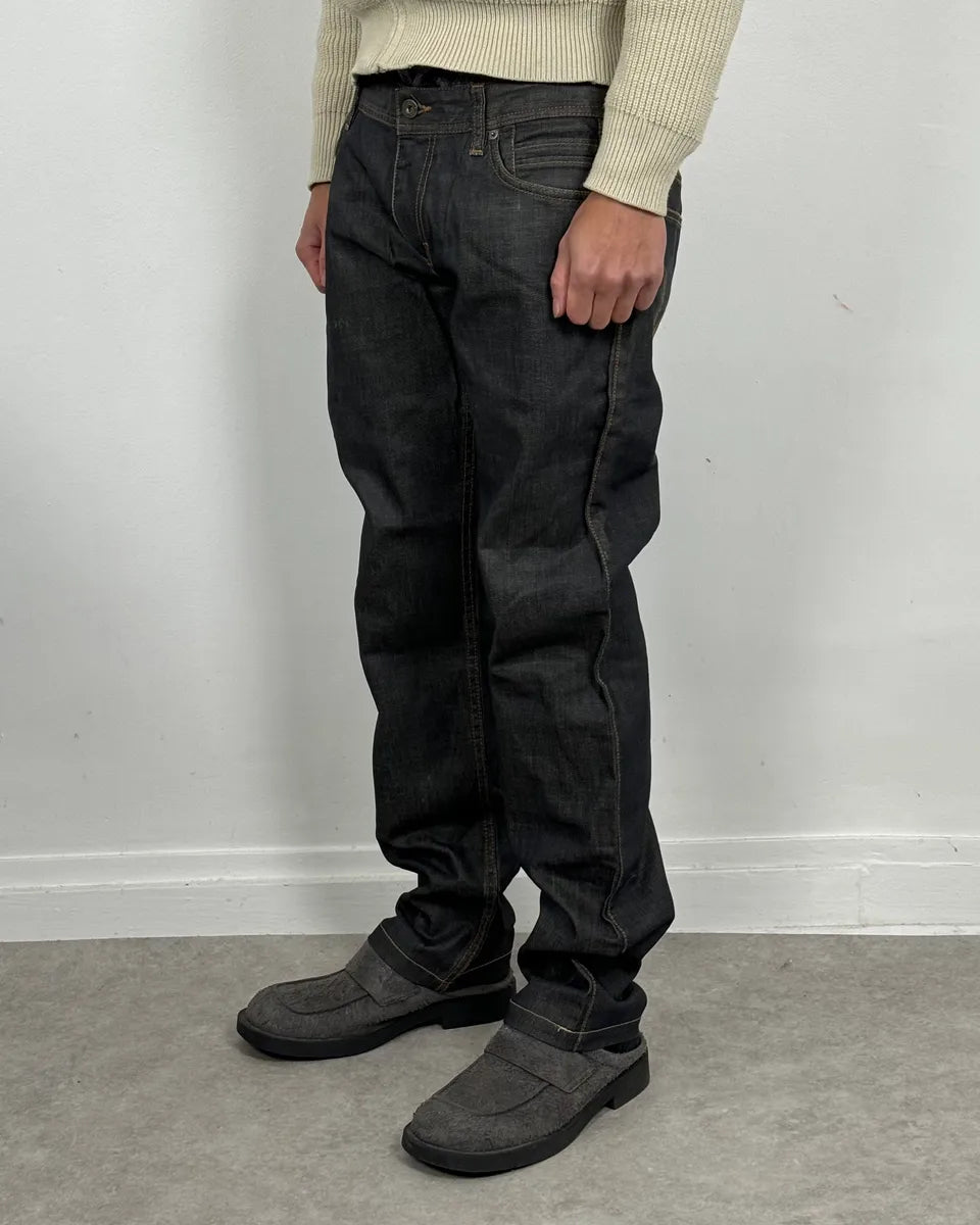 2000s Dolce & Gabbana Navy Brut Large Denim Jeans SGLdAmm 2