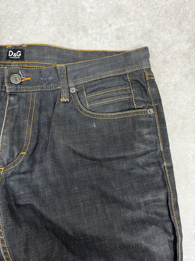 2000s Dolce & Gabbana Navy Brut Large Denim Jeans SGLdAmm 7