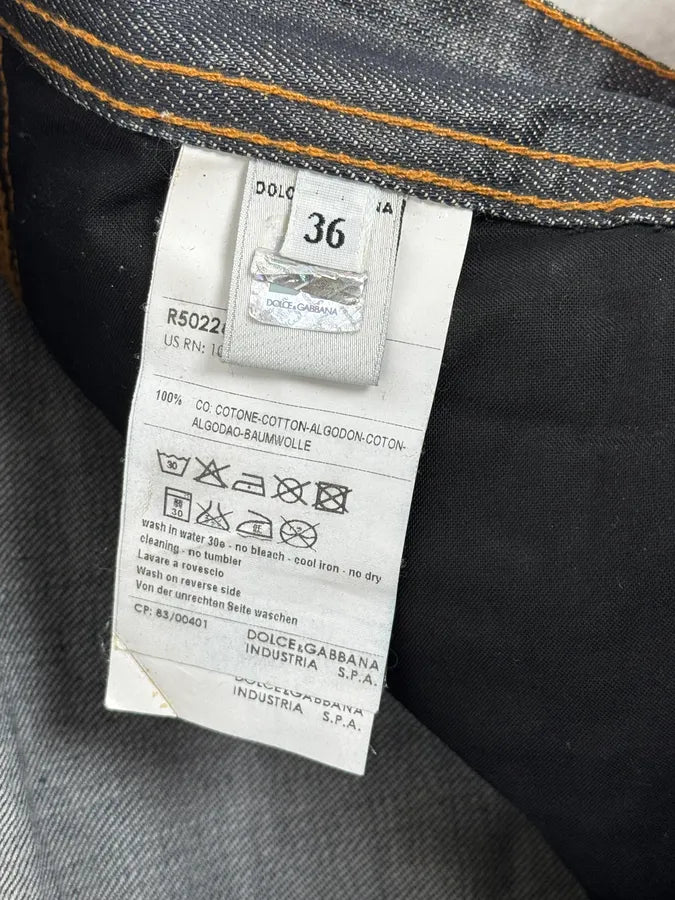 2000s Dolce & Gabbana Navy Brut Large Denim Jeans SGLdAmm 10