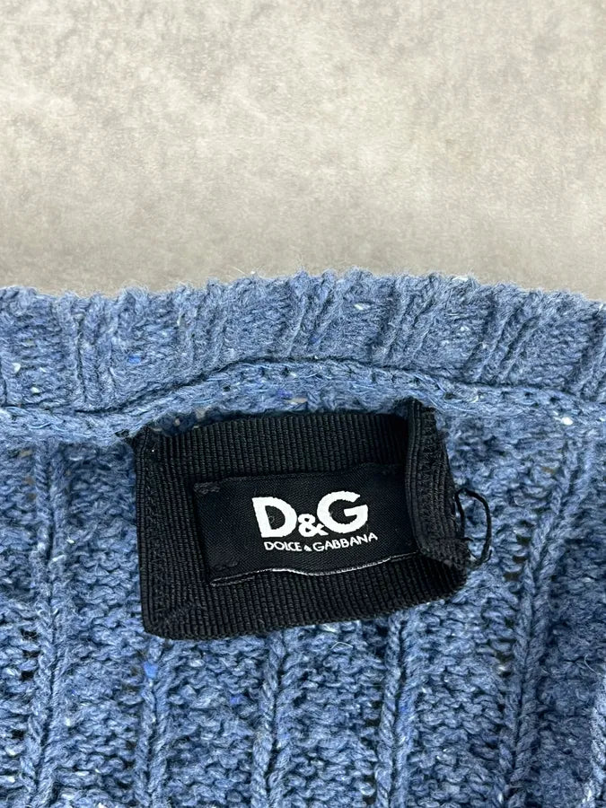 2000s Dolce & Gabbana Blue Buttoned Cardigan Sweater CFwSYpC 9