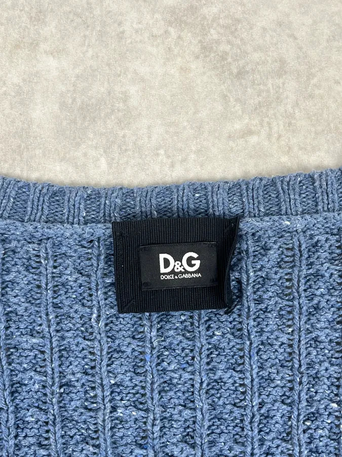 2000s Dolce & Gabbana Blue Buttoned Cardigan Sweater CFwSYpC 10
