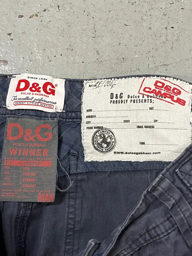 2000s Dolce & Gabbana Navy Cargo Short bfNKdxC 10