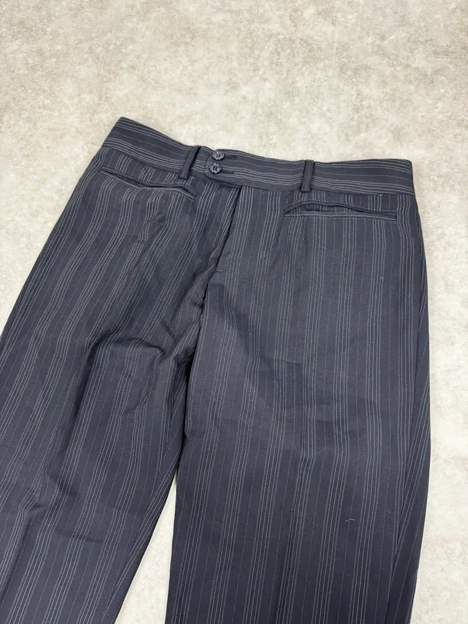 2000s Dolce & Gabbana Navy Classy Striped Pants rdVTfOm 5