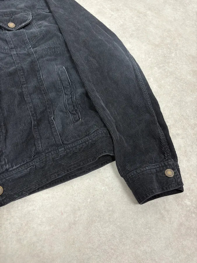 2000s Dolce & Gabbana Navy Cordurroy Jacket  LuiMqFl 5