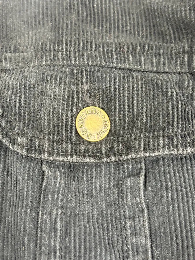 2000s Dolce & Gabbana Navy Cordurroy Jacket  LuiMqFl 8