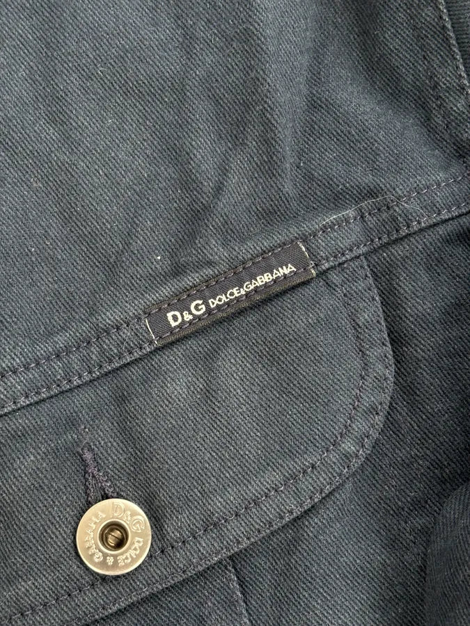 2000s Dolce & Gabbana Navy Trucker Jacket fFDmXTy 10