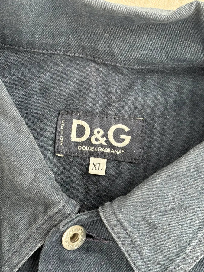 2000s Dolce & Gabbana Navy Trucker Jacket fFDmXTy 8