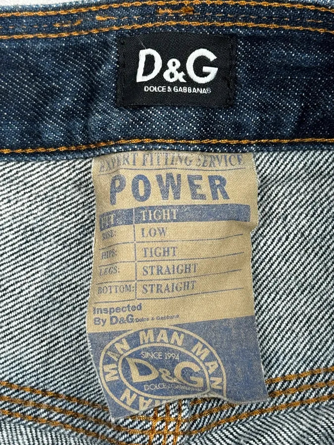 2000s Dolce & Gabbana Navy Distressed Brut Denim Jeans ySOFJwx 10