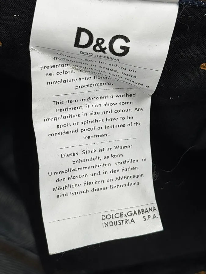 2000s Dolce & Gabbana Navy Distressed Brut Denim Jeans ySOFJwx 12