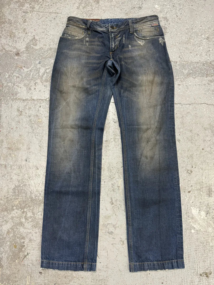 2000s Dolce & Gabbana Navy Faded Denim Jeans (M/L) WIOmMnR 3