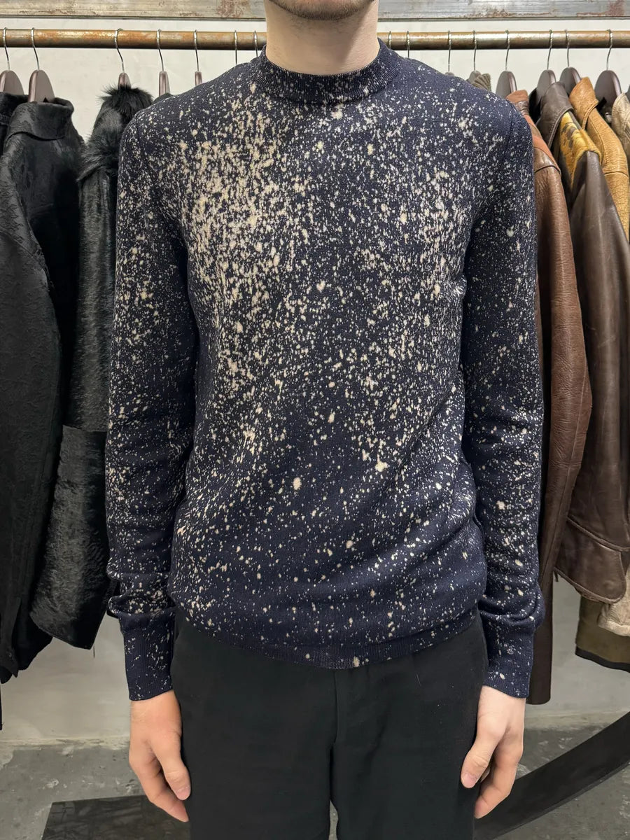 2000s Dolce & Gabbana Navy Galaxy Sweater zHsJvoG 1