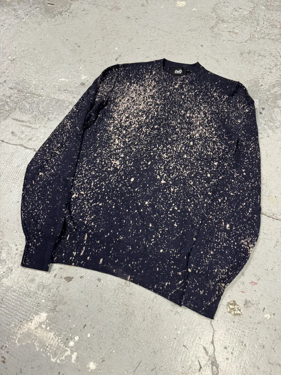 2000s Dolce & Gabbana Navy Galaxy Sweater zHsJvoG 3