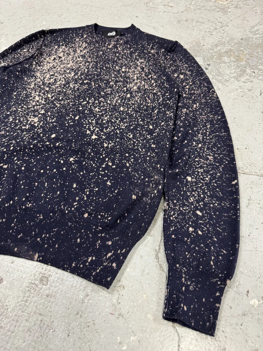 2000s Dolce & Gabbana Navy Galaxy Sweater zHsJvoG 4