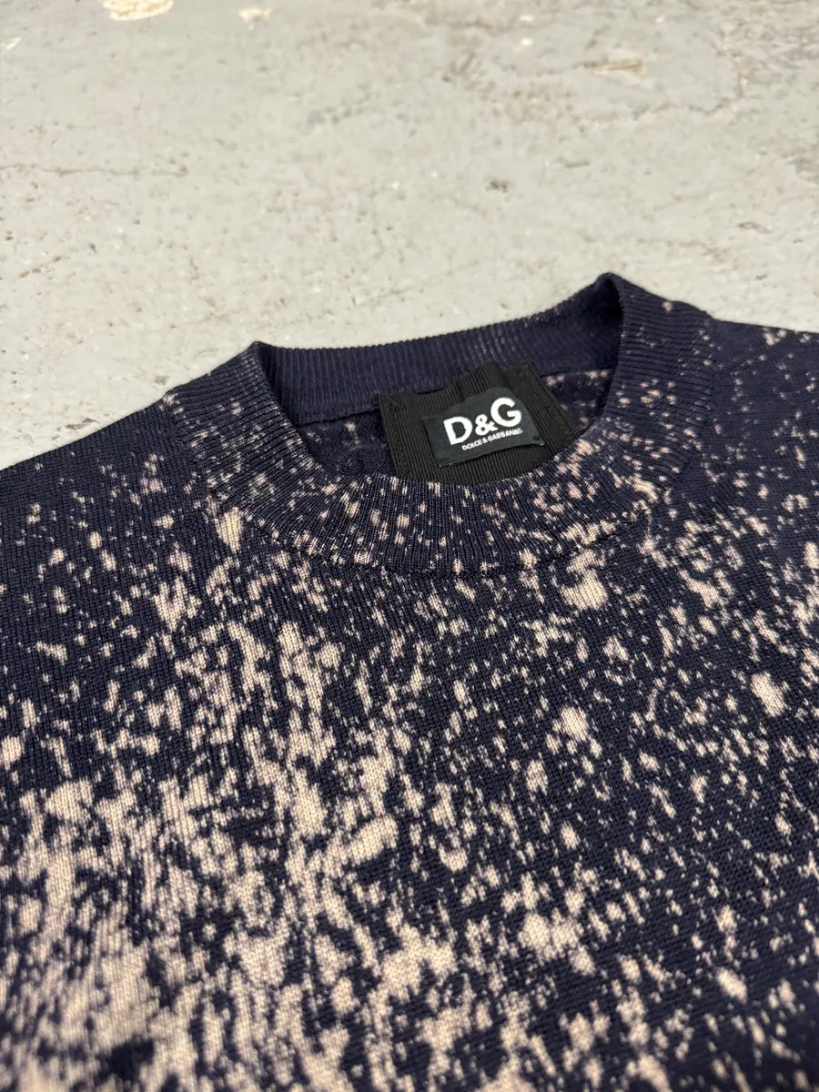 2000s Dolce & Gabbana Navy Galaxy Sweater zHsJvoG 6