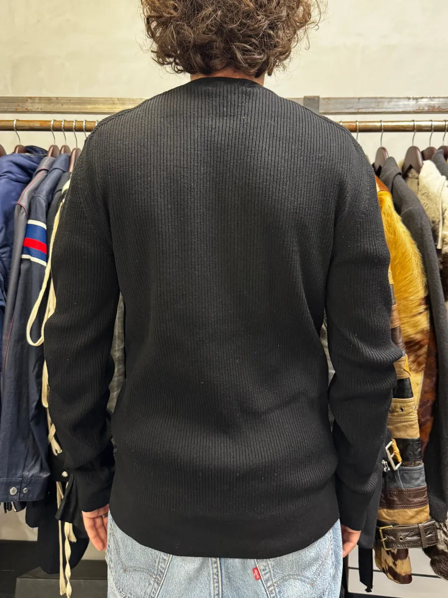 2000s Dolce & Gabbana Navy Henley Buttoned Sweater KRfslxL 2