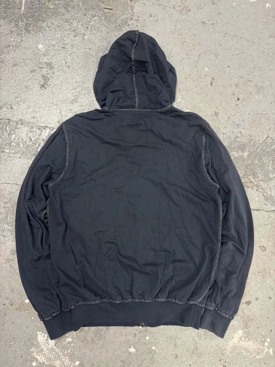 2000s Dolce & Gabbana Navy Hooded Zip-up Sweater (L) 1