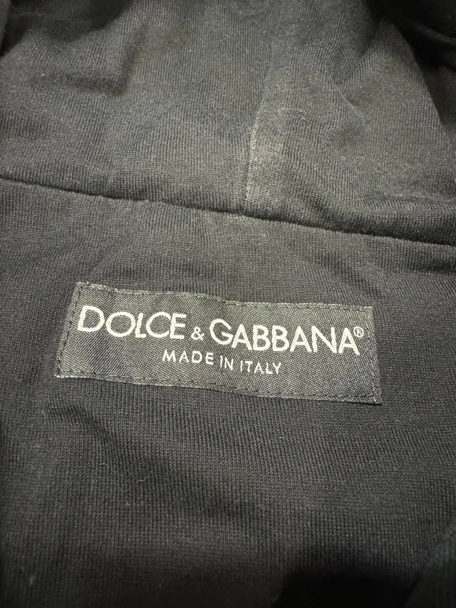 2000s Dolce & Gabbana Navy Hooded Zip-up Sweater (L) 5